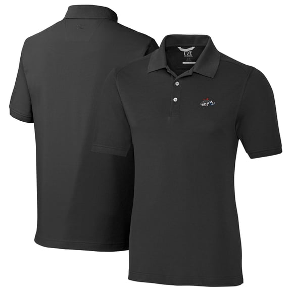 Men's Cutter & Buck Black Rocket City Trash Pandas Big & Tall DryTec Advantage Tri-Blend Pique Polo