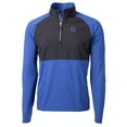 thumbnail image 1 of Men's Cutter & Buck Black/Royal Indianapolis Colts Adapt Eco Knit Hybrid Recycled Quarter-Zip Raglan Jacket, 1 of 1