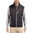 thumbnail image 1 of Men's-Cutter & Buck  Black Rutgers Scarlet Knights Rainier Eco Insulated PrimaLoft Full-Zip Puffer Vest, 1 of 2