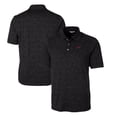 thumbnail image 1 of Men's Cutter & Buck Black SMU Mustangs Big & Tall Advantage Tri-Blend Space Dye DryTec Polo, 1 of 3