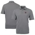 thumbnail image 1 of Men's Cutter & Buck Black Sacramento River Cats Big & Tall Virtue Eco Pique Stripe Recycled DryTec Polo, 1 of 3