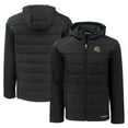 thumbnail image 1 of Men's Cutter & Buck Black San Francisco 49ers Helmet Evoke Hybrid Eco Softshell Recycled Full-Zip Hoodie Jacket, 1 of 3