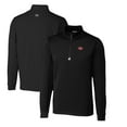 thumbnail image 1 of Men's Cutter & Buck Black San Francisco 49ers Throwback Logo Traverse Stretch Quarter-Zip Big & Tall Pullover Top, 1 of 3