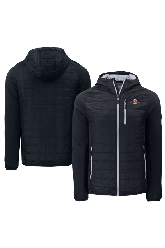 Men's Cutter & Buck  Black San Francisco Giants Cooperstown Collection Rainier Primaloft Eco Full-Zip Hybrid Jacket