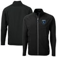 thumbnail image 1 of Men's-Cutter & Buck  Black San Jose Earthquakes Adapt Eco Knit Hybrid Recycled Raglan Full-Zip Jacket, 1 of 3