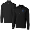 thumbnail image 1 of Men's-Cutter & Buck  Black San Jose Earthquakes Traverse Stretch Eco Quarter-Zip Pullover Top, 1 of 3