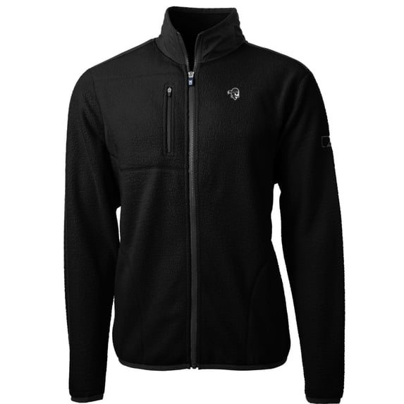 Men's Cutter & Buck Black Seton Hall Pirates Team Logo Cascade Eco Sherpa Fleece Full-Zip Jacket