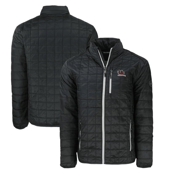 Men's Cutter & Buck Black South Carolina Gamecocks Big & Tall Rainier PrimaLoft Eco Insulated Full-Zip Puffer Jacket