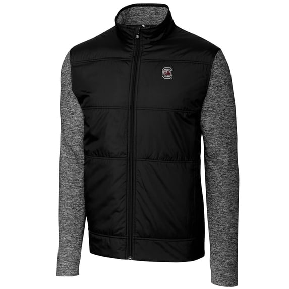 Men's Cutter & Buck Black South Carolina Gamecocks Big & Tall Stealth Full-Zip Jacket