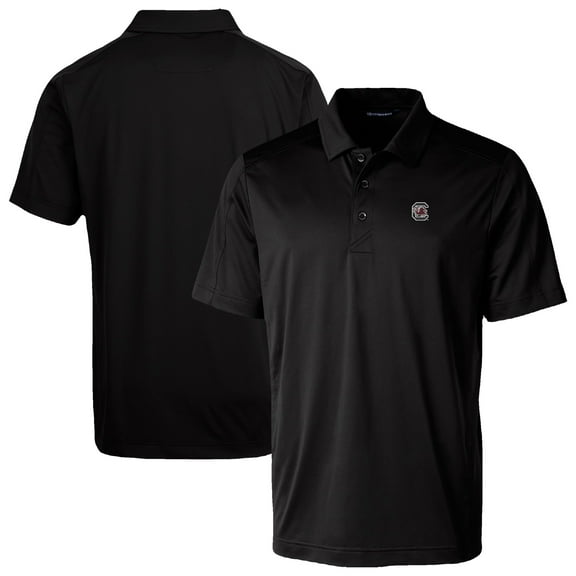 Men's Cutter & Buck Black South Carolina Gamecocks Prospect Eco Textured Stretch Recycled Polo