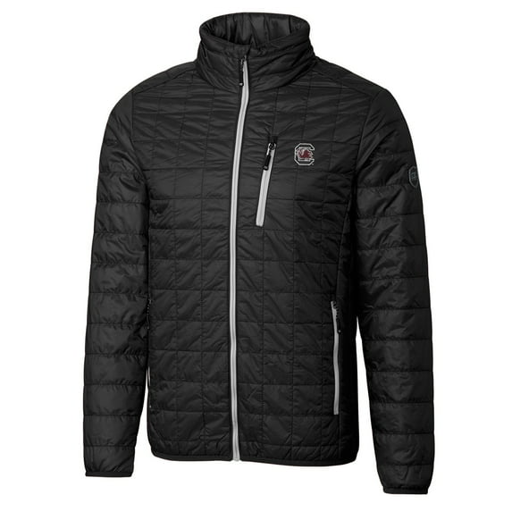 Men's Cutter & Buck Black South Carolina Gamecocks Rainier Full-Zip Jacket