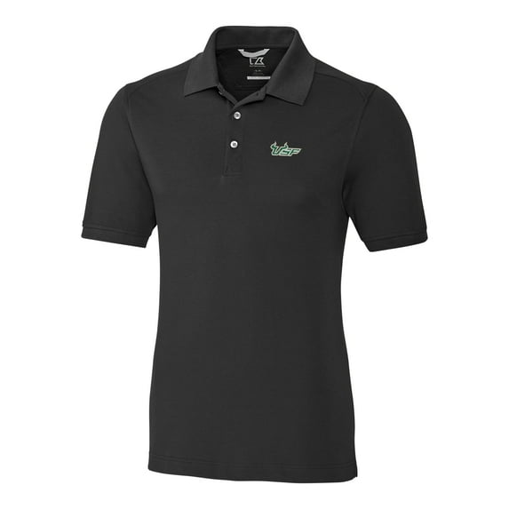 Men's Cutter & Buck Black South Florida Bulls Collegiate Big & Tall Advantage DryTec Polo