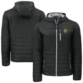 Men's-Cutter & Buck  Black Southeastern Louisiana Lions Rainier Eco PrimaLoft Hooded Full-Zip Jacket