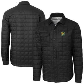 Men's-Cutter & Buck  Black Southeastern Louisiana Lions Ranier Eco Insulated PrimaLoft Full-Snap Shacket