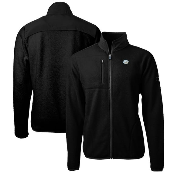 Men's Cutter & Buck Black Southern University Jaguars Big & Tall Cascade Eco Sherpa Fleece Full-Zip Jacket