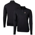 thumbnail image 1 of Men's Cutter & Buck Black Stanford Cardinal Big & Tall Virtue Eco Pique Recycled Quarter-Zip Pullover Top, 1 of 3
