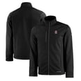 thumbnail image 1 of Men's Cutter & Buck  Black Stanford Cardinal Evoke Eco Softshell Recycled Full-Zip Jacket, 1 of 3