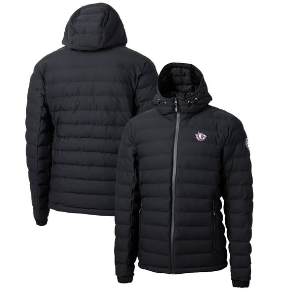 Men's Cutter & Buck Black TCU Horned Frogs Mission Ridge Repreve Eco Insulated Puffer Full-Zip Jacket