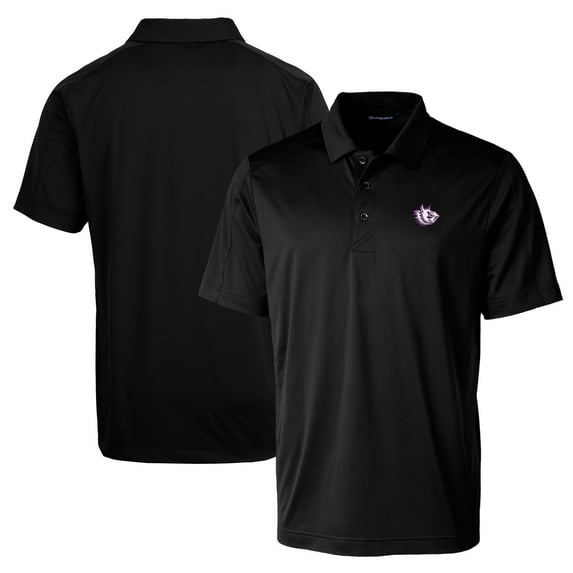 Men's Cutter & Buck Black TCU Horned Frogs Team Logo Big & Tall Prospect Textured Stretch Polo