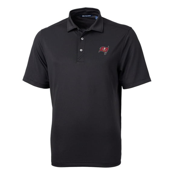 Men's Cutter & Buck Black Tampa Bay Buccaneers Big & Tall Virtue Eco Pique Recycled Polo