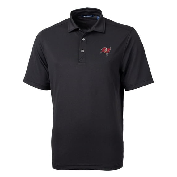 Men's Cutter & Buck Black Tampa Bay Buccaneers Big & Tall Virtue Eco Pique Recycled Polo