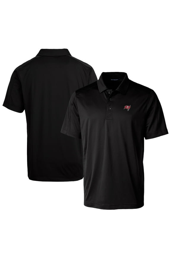 Men's Cutter & Buck Black Tampa Bay Buccaneers Prospect Textured Stretch Big & Tall Polo