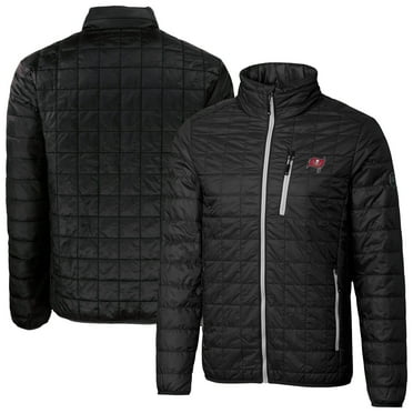 Men's Cutter & Buck Black Tampa Bay Buccaneers Rainier PrimaLoft Eco Insulated Full-Zip Puffer Jacket