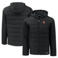 thumbnail image 1 of Men's Cutter & Buck Black Tampa Bay Buccaneers Throwback Evoke Hybrid Eco Softshell Recycled Full-Zip Hoodie Jacket, 1 of 3