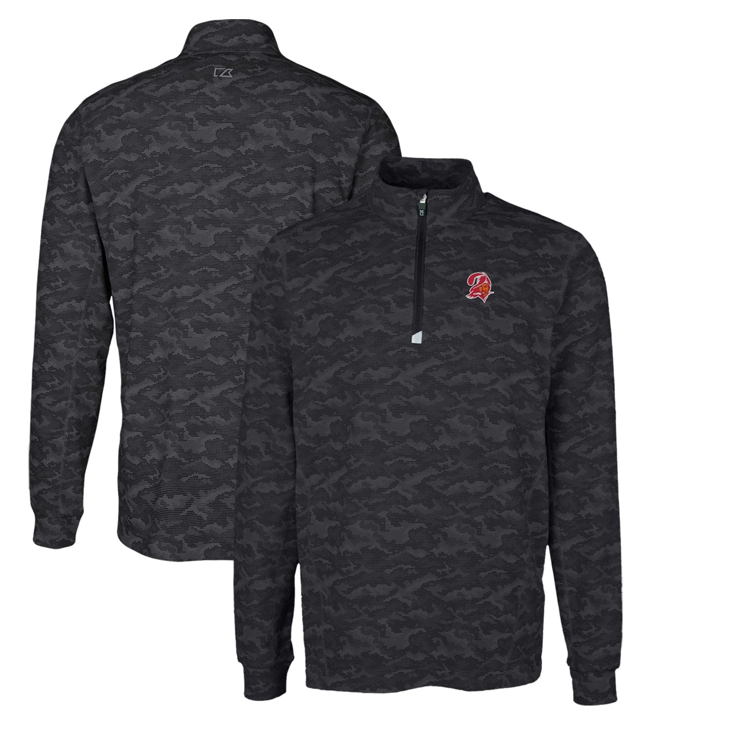 Men's Cutter & Buck Black Tampa Bay Buccaneers Throwback Logo Big