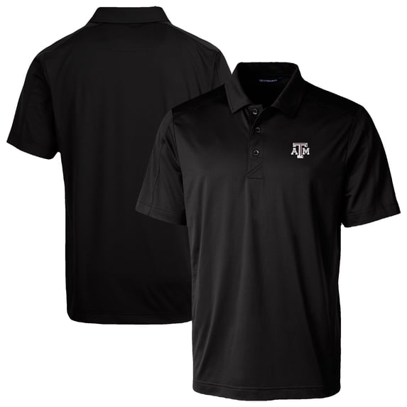 Men's Cutter & Buck Black Texas A&M Aggies Prospect Eco Textured Stretch Recycled Polo