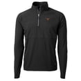 thumbnail image 1 of Men's Cutter & Buck Black Texas Longhorns Adapt Eco Knit Hybrid Recycled Quarter-Zip Pullover Top, 1 of 1