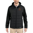 thumbnail image 1 of Men's Cutter & Buck Black Texas Longhorns Evoke Hybrid Eco Softshell Recycled Full Zip Hooded Jacket, 1 of 2