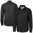 thumbnail image 1 of Men's-Cutter & Buck  Black Texas Longhorns Ranier Eco Insulated PrimaLoft Full-Snap Shacket, 1 of 3