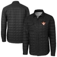 thumbnail image 1 of Men's Cutter & Buck  Black Texas Longhorns Vault Rainier PrimaLoft Eco Insulated Quilted Button-Up Shacket, 1 of 3