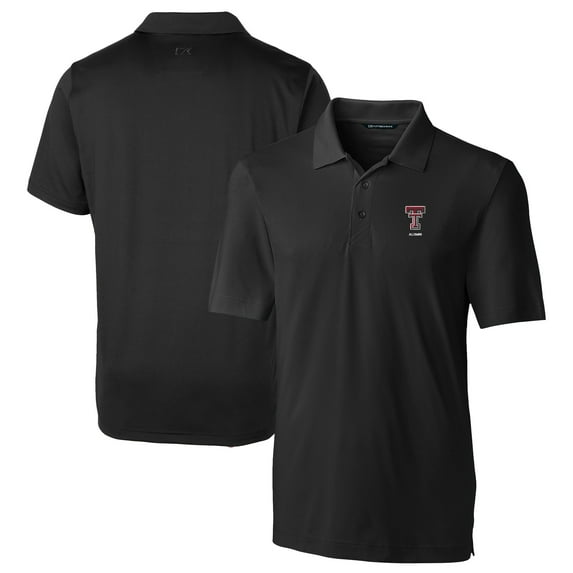 Men's Cutter & Buck Black Texas Tech Red Raiders Alumni Logo Forge Stretch DryTec Polo