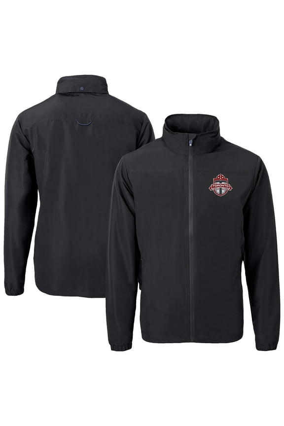 Men's-Cutter & Buck Black Toronto FC Charter Eco Recycled Full-Zip Jacket