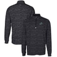 thumbnail image 1 of Men's Cutter & Buck Black Tulane Green Wave Big & Tall Traverse Camo Print Stretch Quarter-Zip Pullover Top, 1 of 3