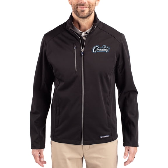 Men's Cutter & Buck Black UCF Knights Evoke Eco Softshell Recycled Full-Zip Jacket