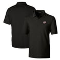 thumbnail image 1 of Men's Cutter & Buck  Black UMass Minutemen Forge Pencil Stripe Stretch Polo, 1 of 3