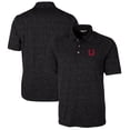 thumbnail image 1 of Men's Cutter & Buck Black Utah Utes Advantage Space Dye Tri-Blend Polo, 1 of 3
