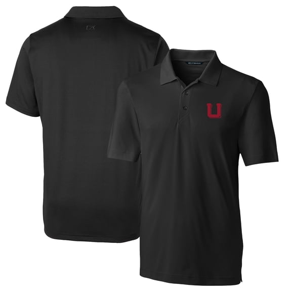 Men's Cutter & Buck Black Utah Utes Logo Big & Tall Forge Stretch Polo