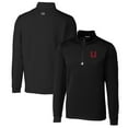 thumbnail image 1 of Men's Cutter & Buck Black Utah Utes Traverse Stretch Quarter Zip-Pullover Top, 1 of 3
