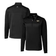 thumbnail image 1 of Men's Cutter & Buck Black Vanderbilt Commodores Big & Tall Traverse Stripe Stretch Quarter-Zip DryTec Top, 1 of 3