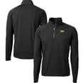 thumbnail image 1 of Men's Cutter & Buck  Black Vanderbilt Commodores DryTec Adapt Eco Knit Hybrid Recycled Raglan Quarter-Zip Jacket, 1 of 3