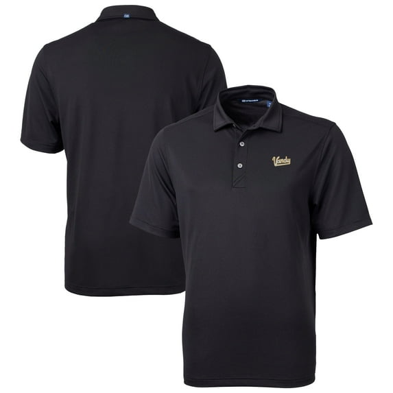 Men's Cutter & Buck Black Vanderbilt Commodores Vault DryTec Virtue Eco Pique Recycled Polo