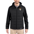 thumbnail image 1 of Men's Cutter & Buck Black Virginia Tech Hokies Evoke Hybrid Eco Softshell Recycled Full Zip Hooded Jacket, 1 of 2
