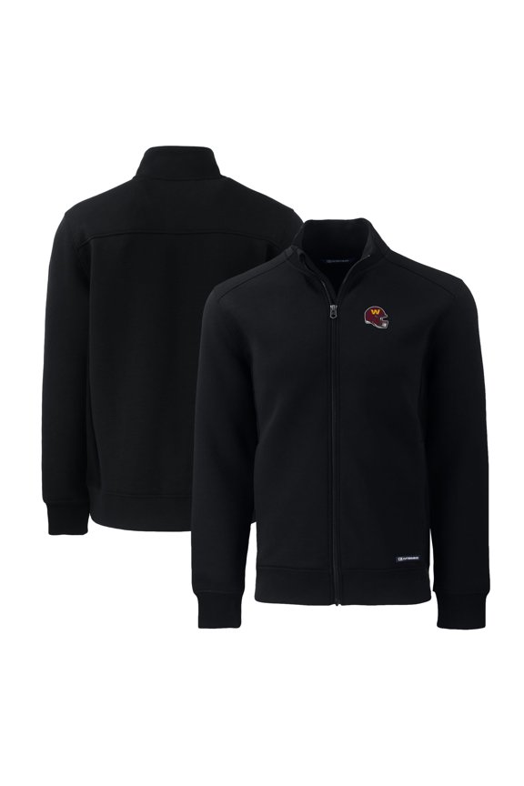 Men's Cutter & Buck Black Washington Commanders Big & Tall Roam Eco Recycled Full-Zip Jacket