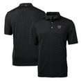 thumbnail image 1 of Men's Cutter & Buck Black Washington Huskies Virtue Eco Pique Tile Print Polo, 1 of 3