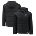 thumbnail image 1 of Men's Cutter & Buck  Black Washington State Cougars Evoke Hybrid Eco Softshell Recycled Full-Zip Hoodie Jacket, 1 of 3