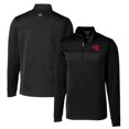 thumbnail image 1 of Men's Cutter & Buck Black Western Kentucky Hilltoppers Big & Tall Traverse Stripe Stretch Quarter-Zip Pullover Top, 1 of 3